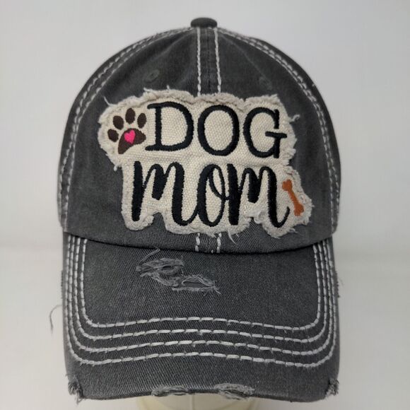 KBETHOS Women's Dog Mom Strapback Hat Gray Adjustable Patch Logo - Picture 3 of 13